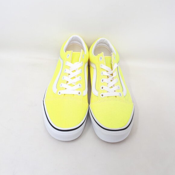 Vans Old Skool Skate Authentic Shoe Sneaker Lemon Yellow White Womens Size NEW - Picture 8 of 11